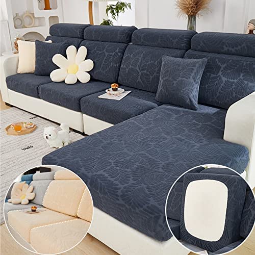 Magic Sofa Covers Couch Covers 2024 New Wear-Resistant Universal Sofa Covers Washable Stretch Couch Cushion Covers Slipcovers for Sectional Sofa (Texture Sea Blue,Pillowcase)