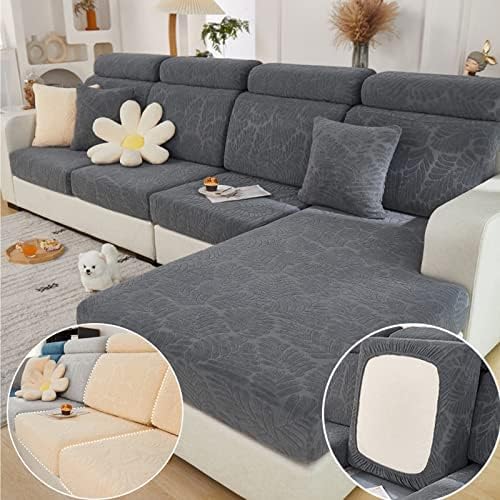Magic Sofa Covers Couch Covers 2024 New Wear-Resistant Universal Sofa Covers Washable Stretch Couch Cushion Covers Slipcovers for Sectional Sofa (Texture Sea Blue,Pillowcase)