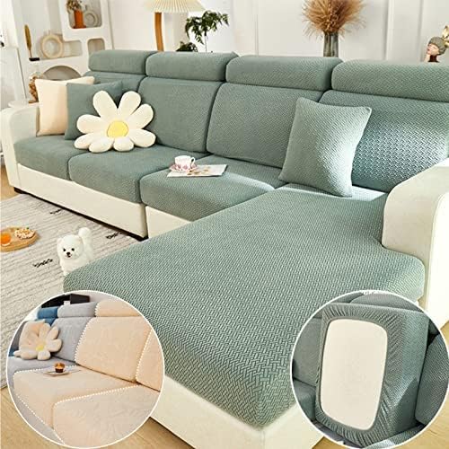 Magic Sofa Covers Couch Covers 2024 New Wear-Resistant Universal Sofa Covers Washable Stretch Couch Cushion Covers Slipcovers for Sectional Sofa (Texture Sea Blue,Pillowcase)
