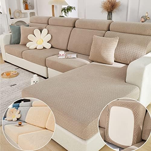 Magic Sofa Covers Couch Covers 2024 New Wear-Resistant Universal Sofa Covers Washable Stretch Couch Cushion Covers Slipcovers for Sectional Sofa (Texture Sea Blue,Pillowcase)