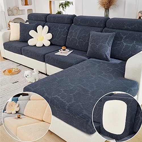 Magic Sofa Covers Couch Covers 2024 New Wear-Resistant Universal Sofa Covers Washable Stretch Couch Cushion Covers Slipcovers for Sectional Sofa (Texture Sea Blue,Pillowcase)