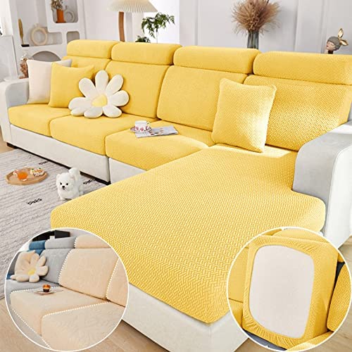 Magic Sofa Covers Couch Covers 2024 New Wear-Resistant Universal Sofa Covers Washable Stretch Couch Cushion Covers Slipcovers for Sectional Sofa (Texture Sea Blue,Pillowcase)