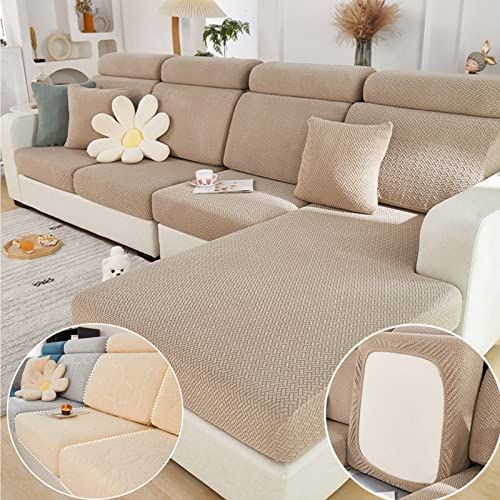 Magic Sofa Covers Couch Covers 2024 New Wear-Resistant Universal Sofa Covers Washable Stretch Couch Cushion Covers Slipcovers for Sectional Sofa (Texture Sea Blue,Pillowcase)