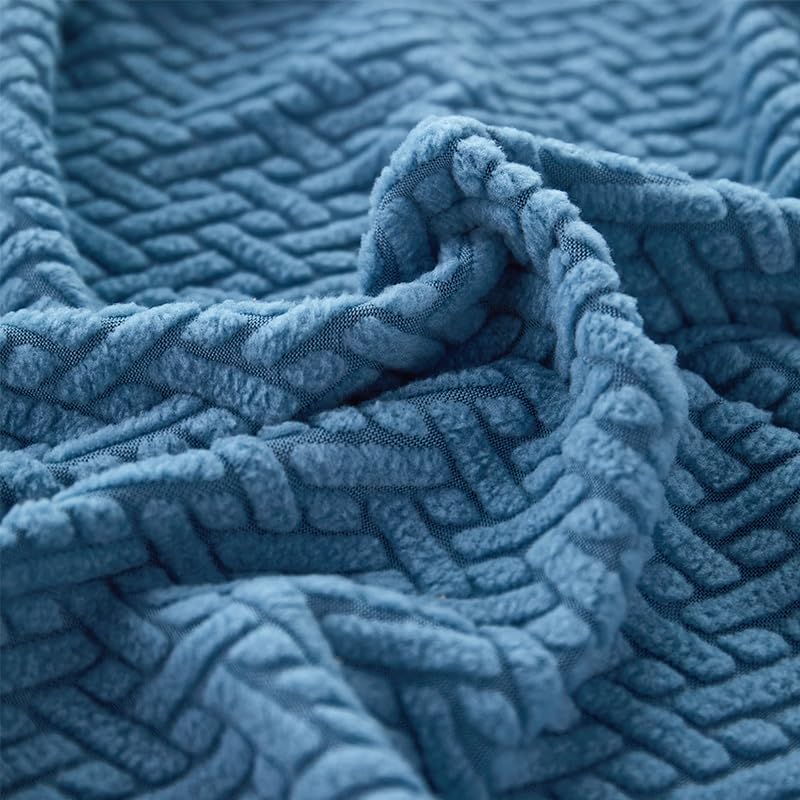 Magic Sofa Covers Couch Covers 2024 New Wear-Resistant Universal Sofa Covers Washable Stretch Couch Cushion Covers Slipcovers for Sectional Sofa (Texture Sea Blue,Pillowcase)