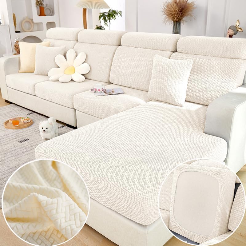 Magic Sofa Covers Couch Covers 2024 New Wear-Resistant Universal Sofa Covers Washable Stretch Couch Cushion Covers Slipcovers for Sectional Sofa (Texture Sea Blue,Pillowcase)